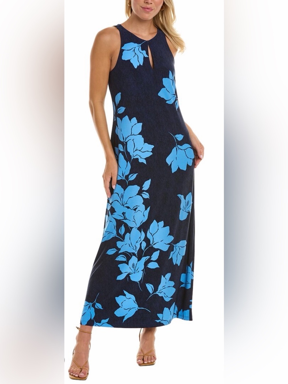 Tommy Bahama Dress with Bright Blue Floral Print H2